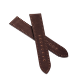 Guilloche Dark Brown Leather Strap
