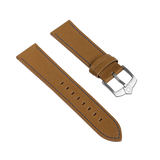 Guilloche Camel Brown Leather Strap
